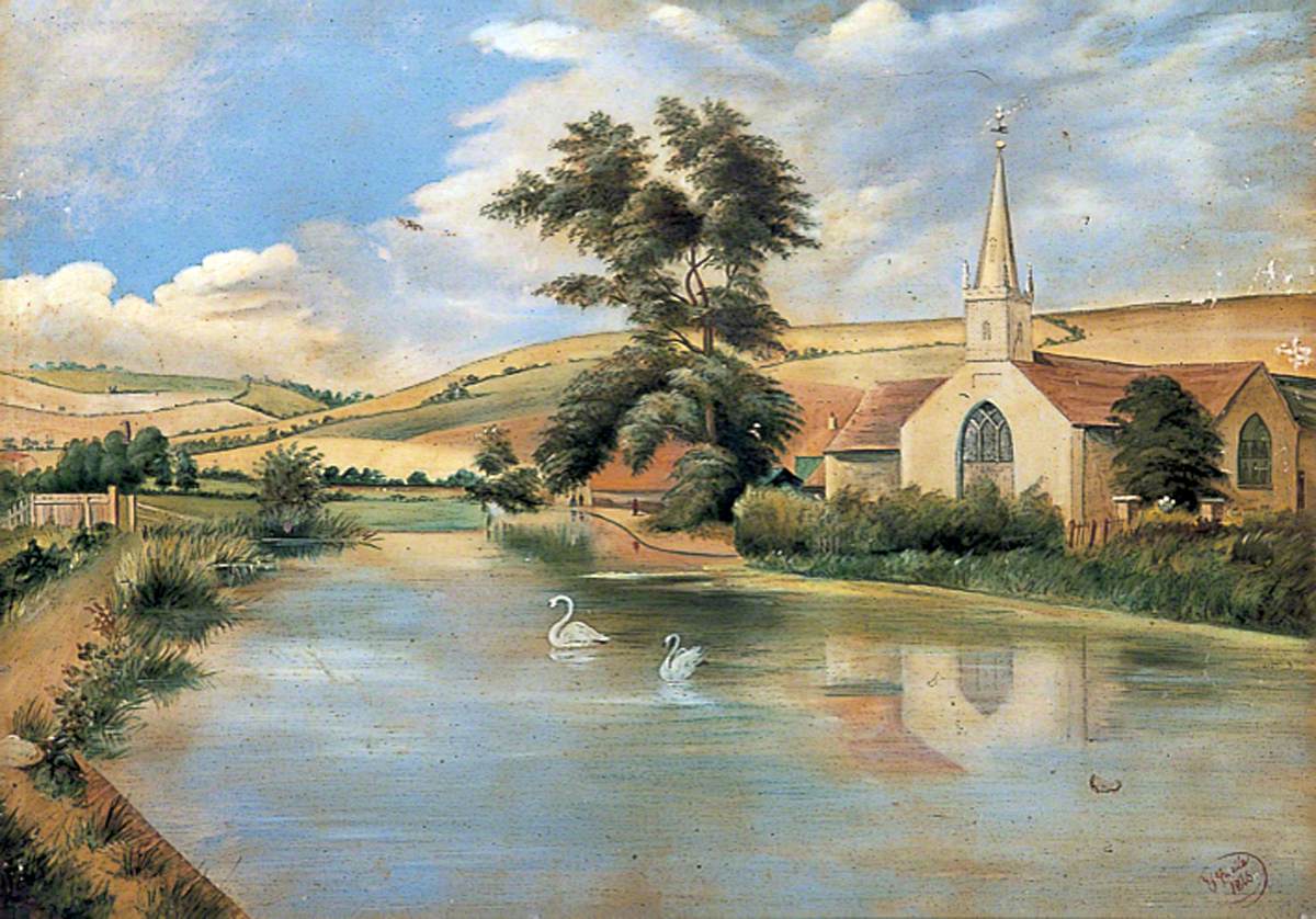 old charlton church painting